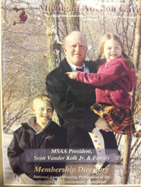 (below) Scott Vander Kolk Jr. is elected President of the Michigan Auctioneers Association in January of 2012